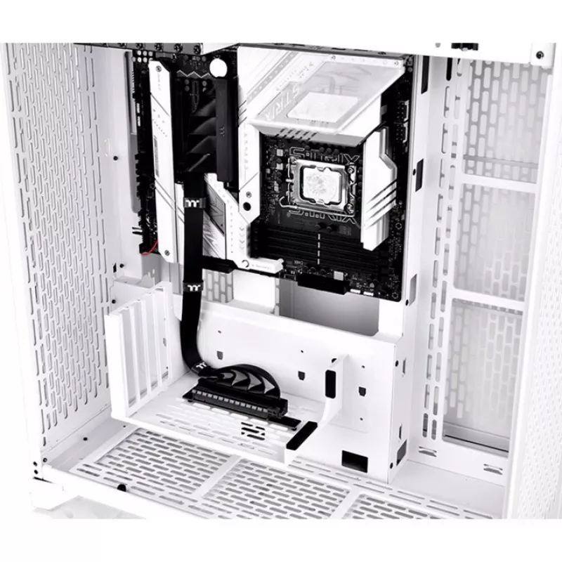 Thermaltake PCI-E 4.0 dvigubo 90° kampo riser kabelis, 40 cm, juodos spalvos