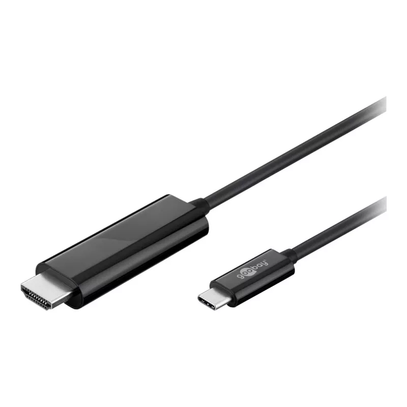 Goobay USB 3.1 Type-C™ į High Speed HDMI™ adapterio laidas, 1,8 m - USB-C™ kištukas > HDMI™ standartinis kištukas (A tipas) (77528)