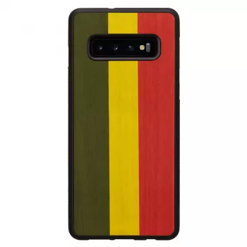 Apsauginis dėklas Samsung Galaxy S10 Plus Man and Wood Reggae Black – natūrali mediena ir polikarbonatas