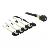 SAS kabelis DeLOCK 85732, Mini SAS HD SFF-8643 – 4× SATA 6 Gb/s, 1 m