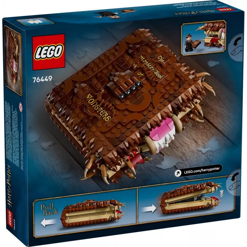 LEGO Harry Potter žaidimų rinkinys Pabaisų knyga 76449 – 518 dalių, 1 minifigūrėlė, pritvirtinami dantys