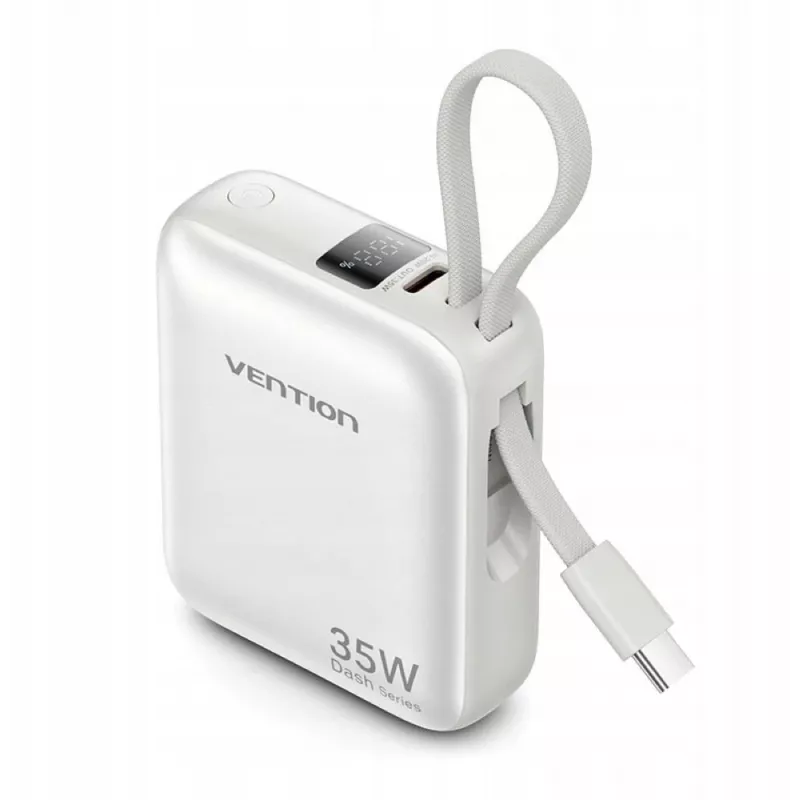 Powerbank Vention FHEN0 Li-polimerinis 10000 mAh 35 W USB-C 1 prievadas Baltas
