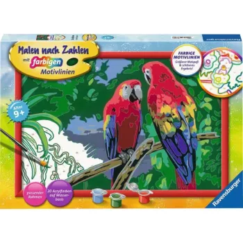 Ravensburger Spalvų pagal skaičius – Spalvingos papūgos
