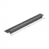Aklas skydelis DeLOCK 67035, juodas metalas, 44 mm x 482 mm x 11 mm