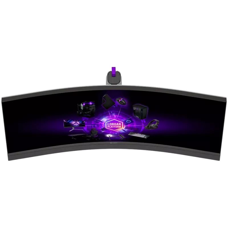 LORGAR 34MP1 UWQHD MiniLED žaidimų monitorius Pro, 34'' (3440*1440) VA lenktas ekranas, juoda/pieno pilka