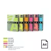 Spalvotas neoninis popierius Double A, 75g, A4, 500 lapų, Rainbow 4, 5 neoninių spalvų