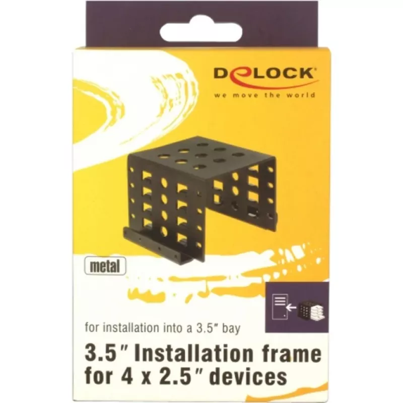DeLOCK 18271 Montavimo rėmelis 4 x 2,5 colio diskams į 3,5 colio lizdą