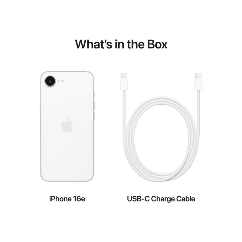 Apple iPhone 16e 15,5 cm (6,1 inch) Dual SIM iOS 18 5G USB Type-C 256 GB Baltas