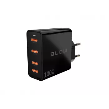 Sieninis įkroviklis BLOW 4×USB-C PD 100W GaN, 4 prievadai, PD 3.0, PPS, 200–240V įėjimas