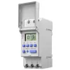 DIN bėgelio elektroninis laikmatis QOLTEC 50983, maitinamas baterija, automatikos grandinėms
