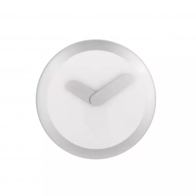 NeXtime klok 2615zi Focus, skersmuo 25 cm, sieninis, baltas/sidabrinis