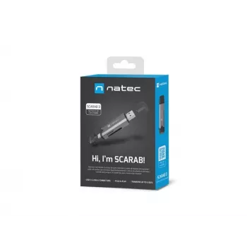 Kortelių skaitytuvas Natec Scarab 3 USB A/C SD/MICRO USB 3