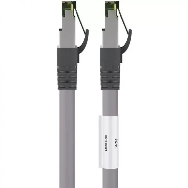 Goobay CAT 8.1 Patch Laidas, S/FTP (PiMF), Pilkas, 3 m - LSZH Halogen-Free, Varis AWG 24 (55138)