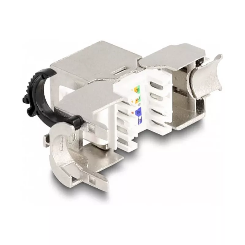 DeLOCK Keystone modulis RJ45 kištukas į LSA Cat.6A STP su fiksavimo spaustuku