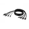 Belkin Secure KVM kombinuotas kabelis - vaizdo / USB / garso kabelis - TAA atitikmuo - USB, Mini-Jack, HDMI (M)