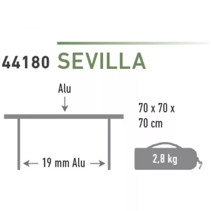 Staligentė High Peak Camping Table Sevilla 44180