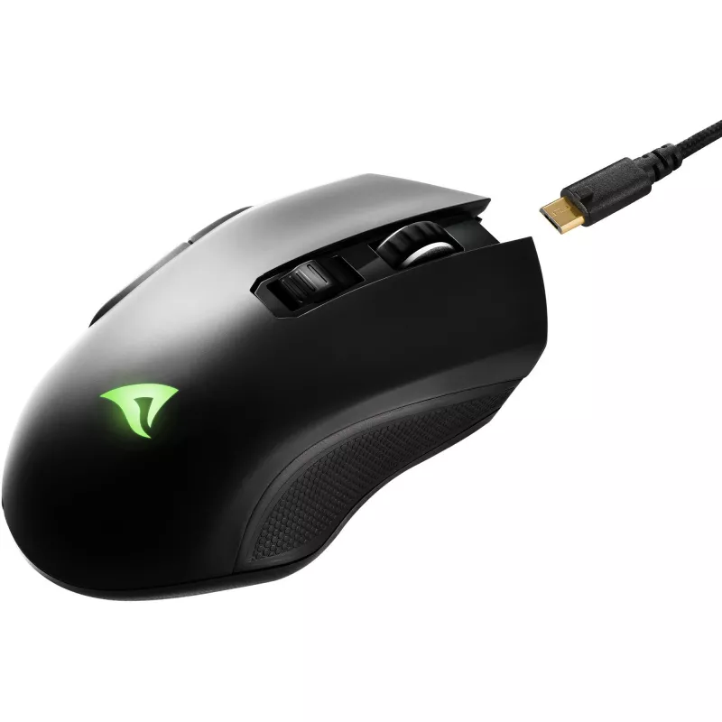 Belaidės ausinės žaidimams Sharkoon SKILLER SGM30W (juodos) – ant ausies, įmontuotas mikrofonas