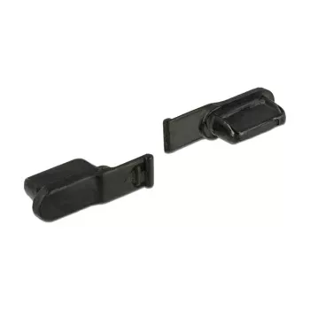 Kištukinio lizdo apsauginis dangtelis DELOCK 64033, juodas, 5×12.5×3.5 mm, pakuotė po 10 vnt.