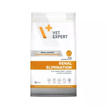 Sausas šunų ėdalas VETEXPERT Veterinary Diet Renal Elimination – suaugusiems, triušio skonio, 8 kg, baltymų 15,8%, riebalų 19,5%