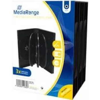 MEDIARANGE BOX35-8 - jewel dėklas - 8 diskų - juodas - plastikinis - 120 mm - atsparus dulkėms - atsparus įbrėžimams