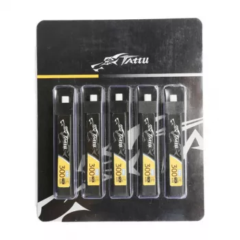 Tattu TAA3001S75BT2 300mAh 3.8V 75C 1S LiPo akumuliatorius su BT 2.0 jungtimi