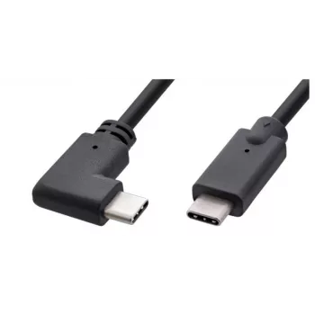 Microconnect USB3.1CC1RA USB-C kabelis USB 3.2 Gen 2 (3.1 Gen 2) 1 m, juodas, 90° lizdas