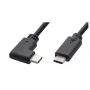 Microconnect USB3.1CC1RA USB-C kabelis USB 3.2 Gen 2 (3.1 Gen 2) 1 m, juodas, 90° lizdas
