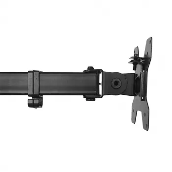 Maclean MC-967 Dvigubas vertikalus monitorių laikiklis ant stalo, VESA 100x100, 13-27 inch, 2x 9 kg, miltelinis dažymas, pakreipiamas, sukamas, reguliuojamas