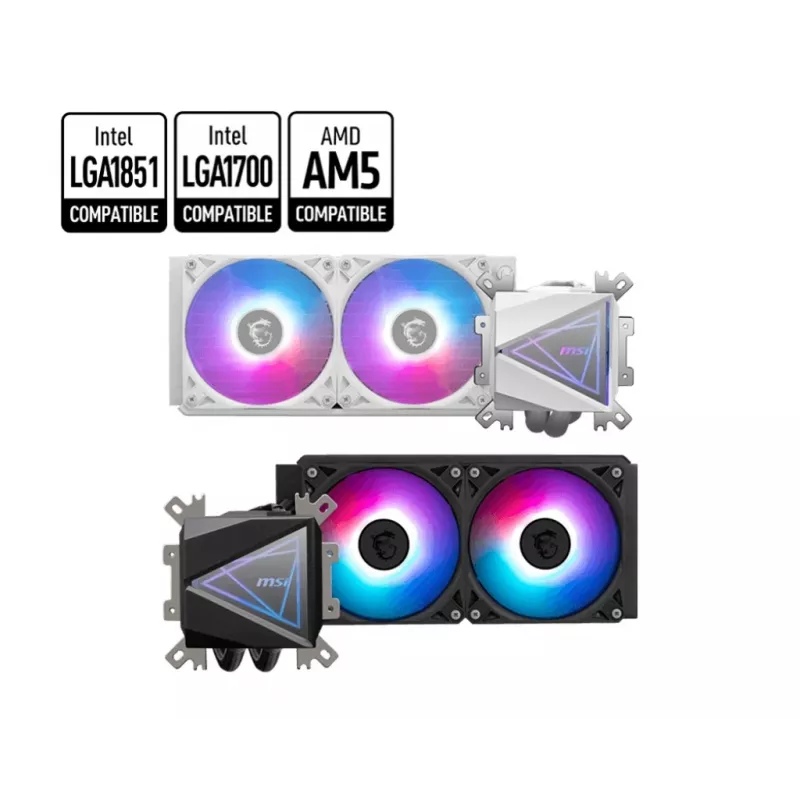 MSI MAG Coreliquid I240 procesoriaus skysčio aušinimo komplektas 12 cm Baltas 1 vnt.
