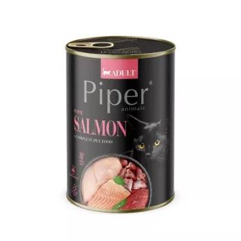 PIPER Animals su lašiša – šlapias kačių maistas – 400g