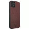 Mercedes MEHCP13SPSQRE iPhone 13 mini 5,4 inch raudonas kietas odinis dėklas su žvaigždžių raštu