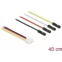 DeLOCK konversinis IOT Grove kabelis 4 kontaktų šakė į 4 šuoliukų moteriškas 40 cm