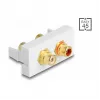 DeLOCK Easy 45 kištukinis lizdas 2 x RCA baltas ABS