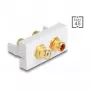 DeLOCK Easy 45 kištukinis lizdas 2 x RCA baltas ABS