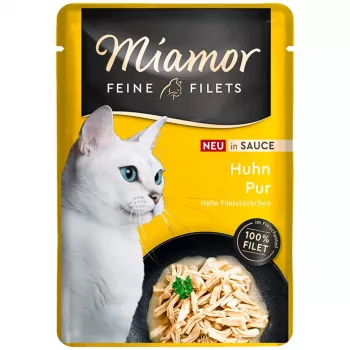 Šlapias kačių ėdalas Miamor Feine Filets Vištiena padaže 100 g – monoproteininis, 14% baltymų, 83% drėgmės