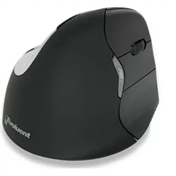 BakkerElkhuizen Evoluent 4 Bluetooth Black, dešinei rankai, vertikalus dizainas, lazerinis, Bluetooth, 2600 DPI, juoda