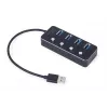 USB 3.0 4 prievadų maitinamas USB šakotuvas GEMBIRD UHB-U3P4P-01