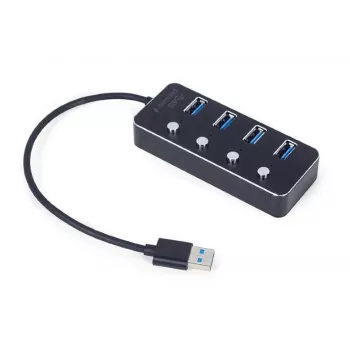 USB 3.0 4 prievadų maitinamas USB šakotuvas GEMBIRD UHB-U3P4P-01