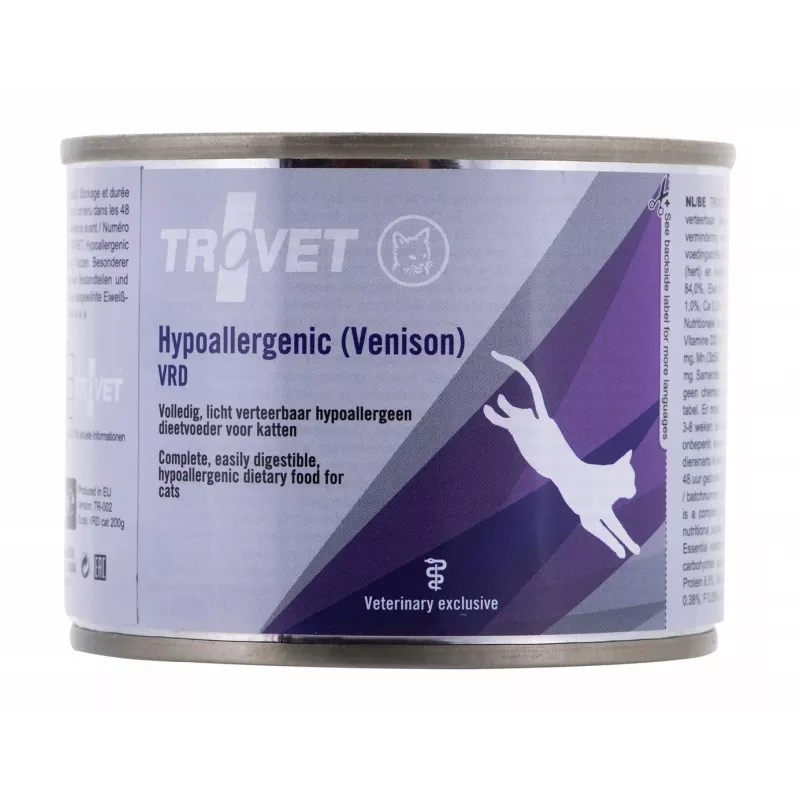 TROVET Hypoallergenic VRD su elniena - šlapias kačių ėdalas - 200g