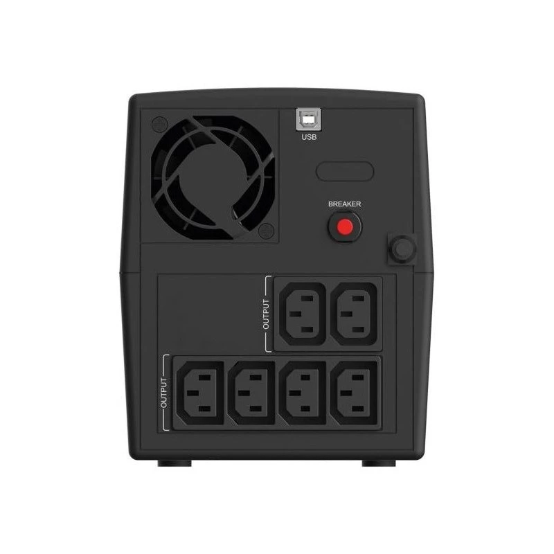 Infosec INF_661147 nepertraukiamo maitinimo šaltinis (UPS) linijinis-interaktyvus, 1300 VA / 720 W, 6x IEC C13, AVR, USB, bokštelis, juodas