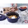 Staub 24 cm apvali ketaus puodas tamsiai mėlynas