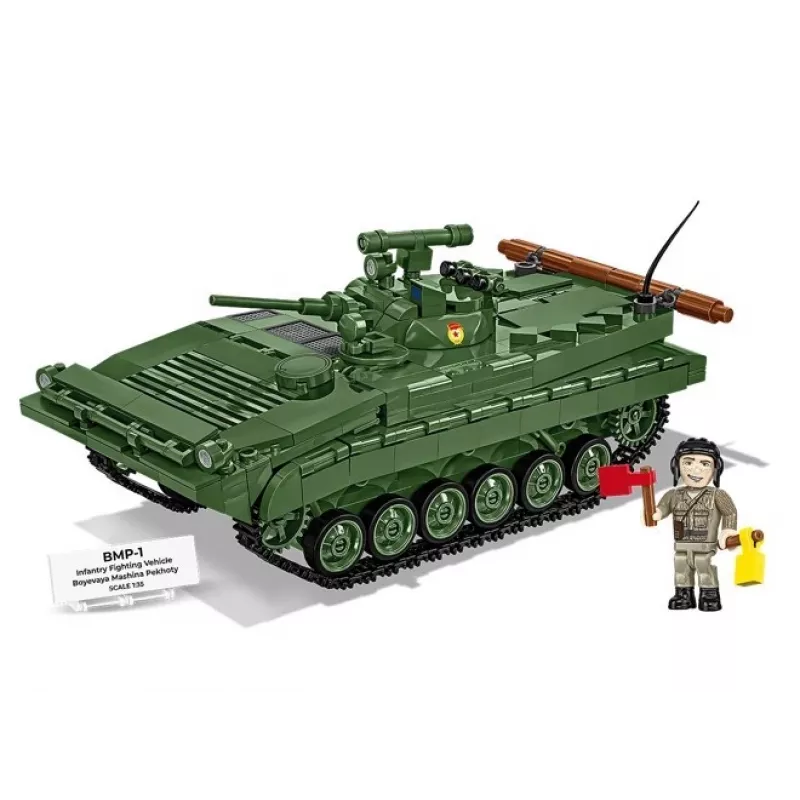 Konstruktorius Cobi Blocks BMP-1 758 dalių – mastelio modelio statybiniai blokeliai