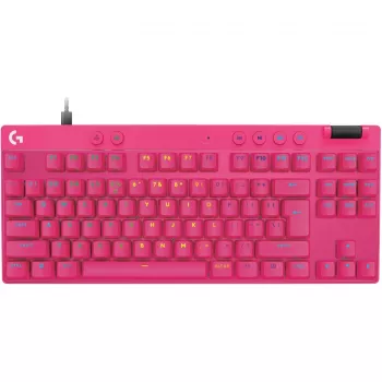 Logitech G PRO X TKL RAPID klaviatūra žaidimams USB QWERTY rožinė be skaičių bloko