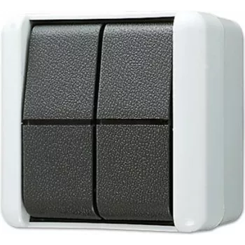 JUNG 809W elektrinis jungiklis mygtukinis juodas - baltas (809W)