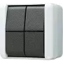 JUNG 809W elektrinis jungiklis mygtukinis juodas - baltas (809W)