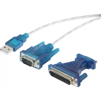 Serijinis kabelis Renkforce RF-4222053 USB Type-A DB-25 juodas 0.4 m