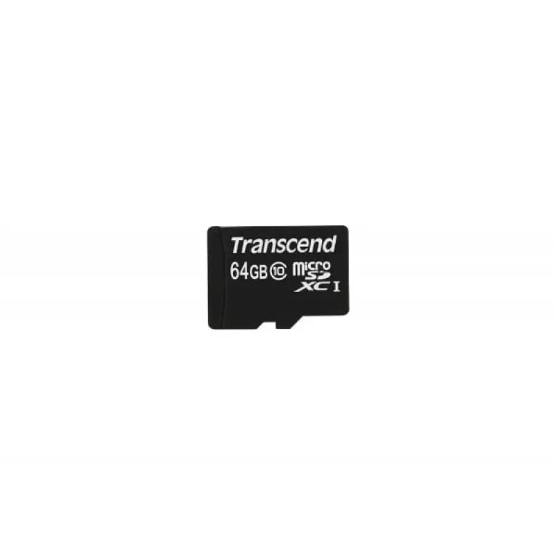 „Transcend“ 64 GB „MicroSDXC“ 10 klasės atminties kortelė su SD adapteriu