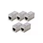 Digitus CAT 6 modulinės jungtys ekranuotos 5 vnt. RJ-45 auksuoti kontaktai sidabrinės