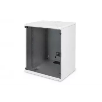 DIGITUS Compact Series DN-19 12-U-S-1 – sieninis tinklo spintas – šviesiai pilka RAL 7035 – 12U – 48,3 cm (19 inch)