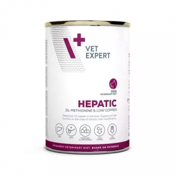 Šlapias šunų ėdalas VETEXPERT Veterinary Diet Hepatic šunims, 400 g, kepenų palaikymui, mėsos skonio